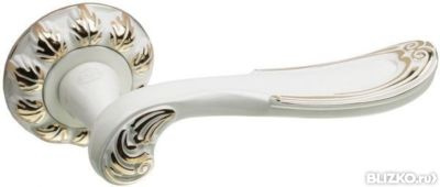 Ручка раздельная Laredo LD 314 WGP белая эмаль золото