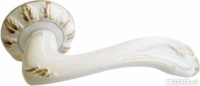 Ручка раздельная Laredo LD 378 WGP белая эмаль золото