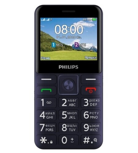 Сотовый телефон Philips XeniumE207Blue