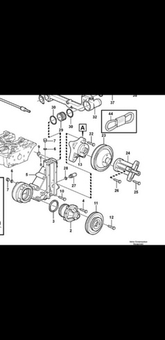 Адаптер и шкив Volvo EC290: VOE20405988 и VOE20451008