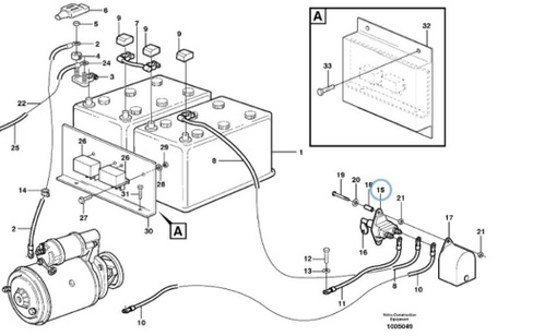 Выключатель массы Volvo VOE3987034 Main switch