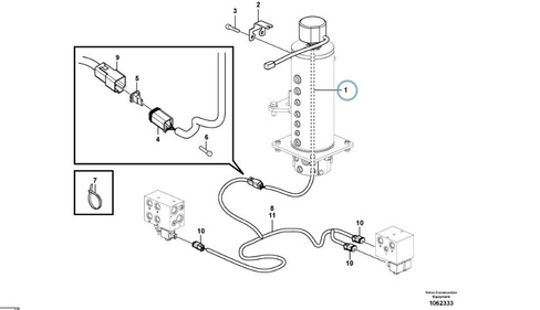 Центральный коллектор Volvo EW180 B 14377845, 14377846