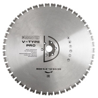 Диск сегментный DIAMASTER Pro V Type 800х60/35х46z железобетон Diamaster