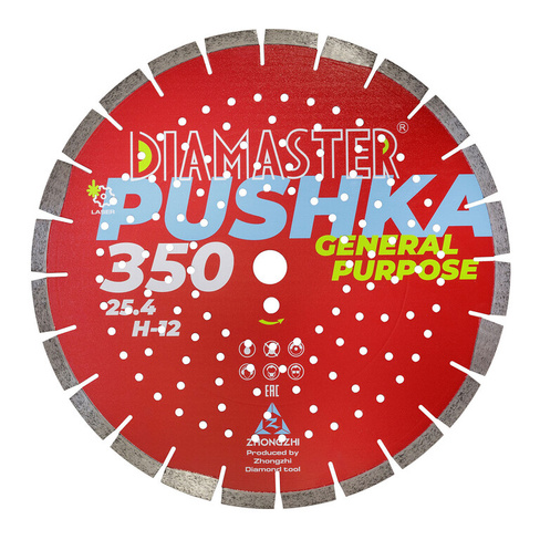 Диск сегментный DIAMASTER PUSHKA GP 350х25,4х24z универсал Diamaster