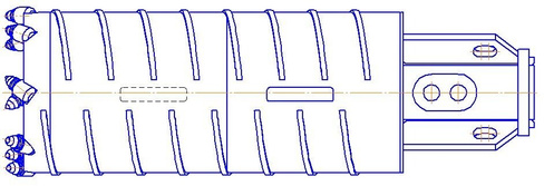 Бур колонковый Б-BAU06.65.000 диаметр бурения 650