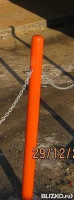 Антипарковочный барьер, столбик оранжевый, труба 76, ст 3,5 мм