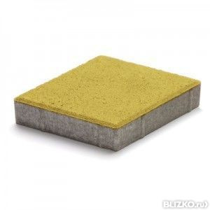 Брусчатка "Ромб" желтая на сером цементе (полная прокраска) ГОСТ 17608-91