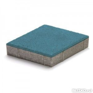 Брусчатка "Ромб" синяя на сером цементе (полная прокраска) ГОСТ 17608-91