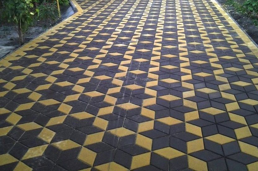Желтая Тротуарная Плитка Фото