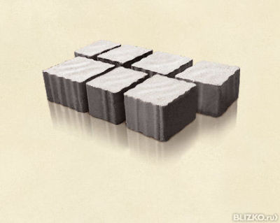 Тротуарная плитка "Беганит" белая на белом цементе (1 см прокраска) ГОСТ