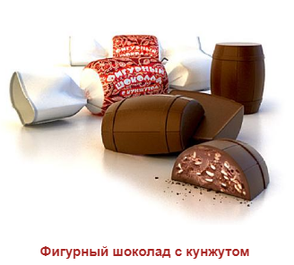 Шоколадные конфеты с кунжутом "Бочонок"