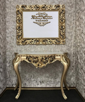 Консоль с зеркалом ЗК-04 золото Мэри мебель