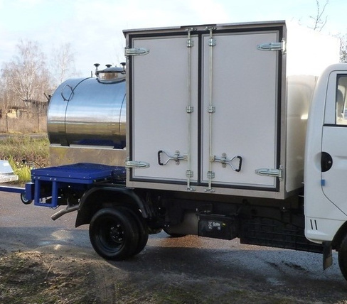 Молоковоз комбинированный с изотермическим фургоном УАЗ 330365 (600л. НЖ)