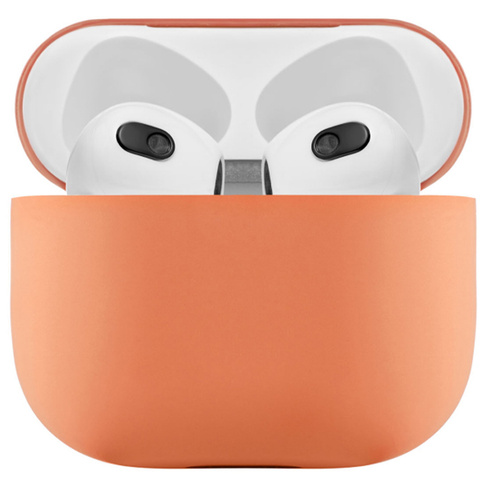 Чехол для Apple AirPods 3, оранжевый силикон