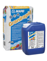 Клей для плитки Mapei Granirapid A+B белый, 28 кг