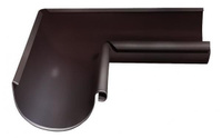 Угол желоба внутренний металлический Гранд Лайн 90 гр D125 мм коричневый