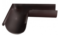 Угол желоба внешний металлический Гранд Лайн 90 гр D125 мм коричневый