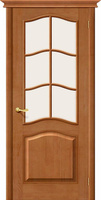 Дверь межкомнатная М7 Т-05 (Светлый Лак) Сатинато Белорусские двери