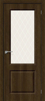 Дверь межкомнатная Скинни-13 Dark Barnwood White Сrystal