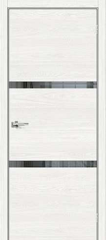 Дверь межкомнатная Браво-2.55 White Skyline Mirox Grey mr.wood