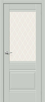 Дверь межкомнатная Прима-3 Grey Matt White Сrystal mr.wood