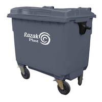 Евроконтейнер пластиковый для мусора Razak 660 л серый