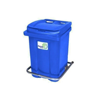 Бак мусорный пластиковый 60 л синий с педалью