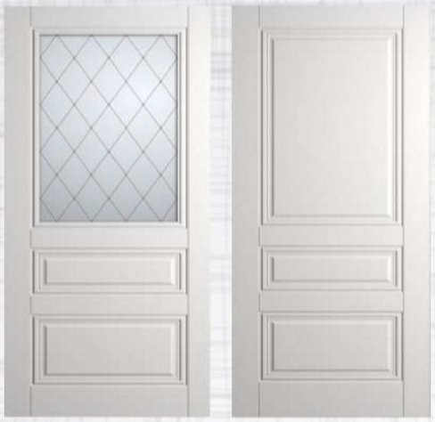 Дверь межкомнатная Арт Гамма 2 Венеция 1 эмаль, цвет RAL 9003