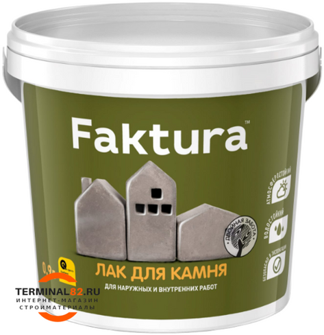 Лак FAKTURA для камня, ведро 0,9 л