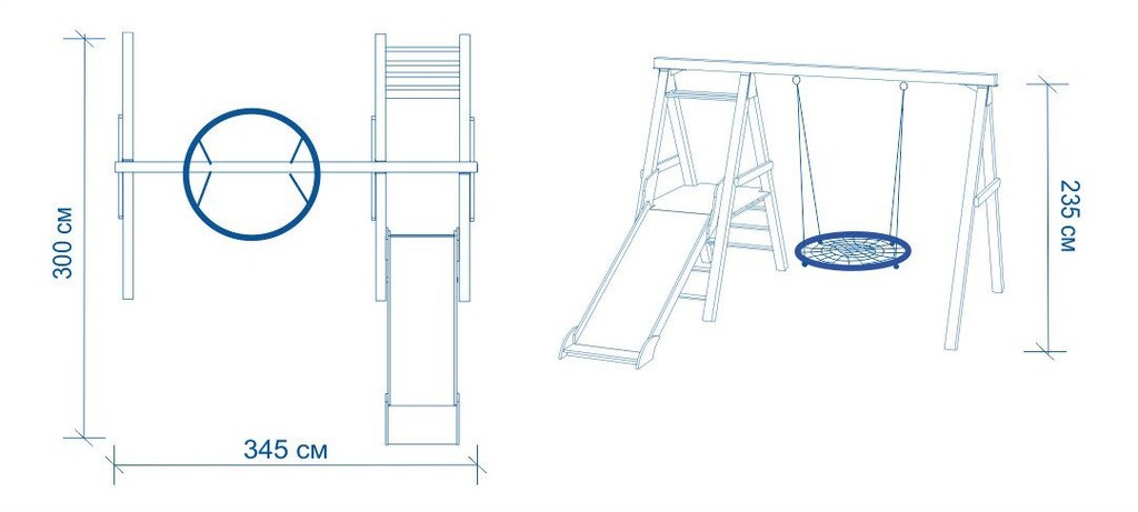 Качели гнездо чертежи