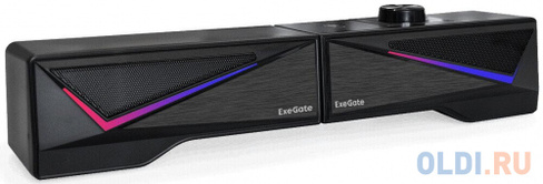 Саундбар-Акустическая система 2.0 ExeGate Allegro 170 (питание USB, Bluetooth, 2х3Вт (6Вт RMS), 60-20000Гц, цвет черный,