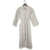 Халат кимоно для бани женский Linen Steam Натюрель (р.48-50, бежевый, 100% лён)