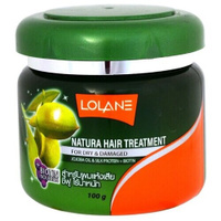 Маска для волос с маслом жожоба и протеинами шелка Lolane Natura Treatment for Dry & Damaged Hair + Jojoba Oil & Silk Pr