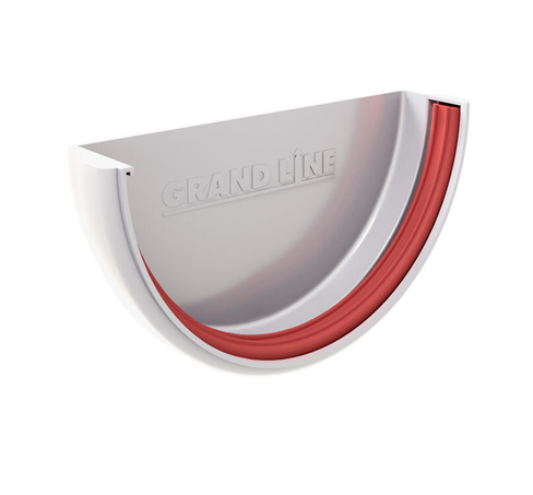 Заглушка желоба универсальная ПВХ Grand Line Стандарт (белый, коричневый, графит)