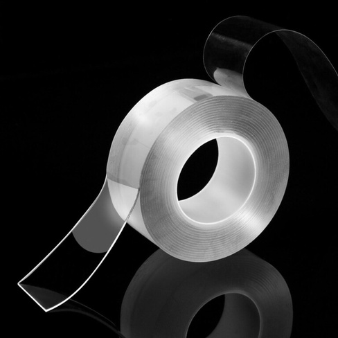 Клейкая нано лента torso, прозрачная, двусторонняя, акриловая 18 мм х 3 м TORSO