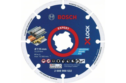 ДИСК BOSCH 115*22 металл X-LOCK