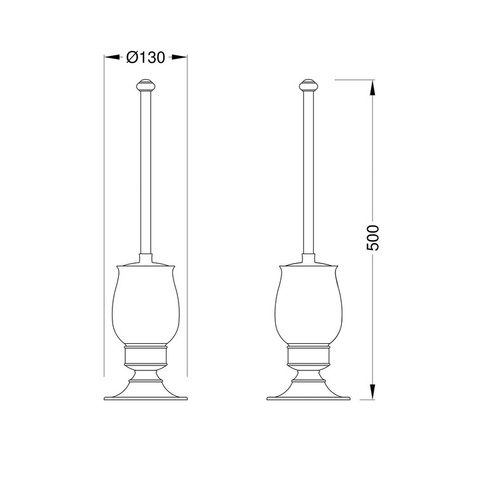 Ершик напольный для туалета Zeegres Z.CLASS (27110301) с подставкой