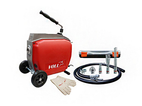 Машина электромеханическая VOLL 7.00152 для прочистки труб V-Clean 250, с принадлежностями