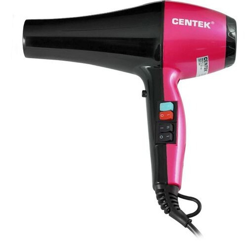 Фен CENTEK CT-2225, 2200Вт, черный и розовый