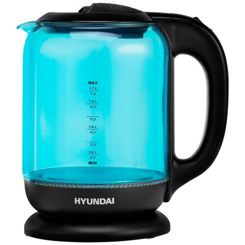 Чайник HYUNDAI HYK-G2806, голубой/черный