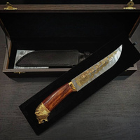 Нож Н-5 Медведь, Златоуст, золото, художественное литьё