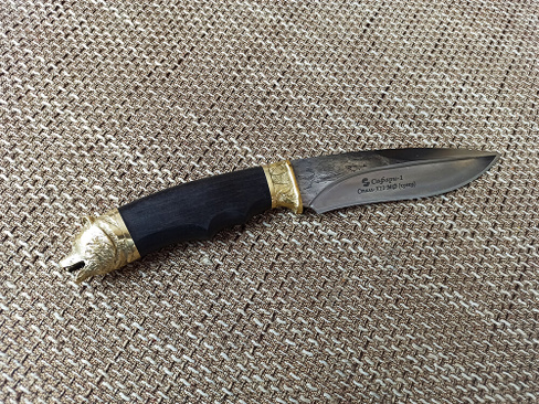 Нож Кизляр «Сафари-1» ковка Х12 латунь, граб
