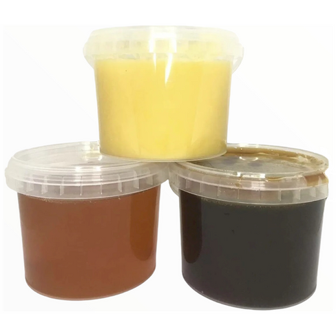 Мед Русский мёд Промо набор цветочный, гречишный, донниковый, 1 кг, 3 уп.