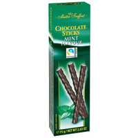 Темный шоколад с начинкой с мятным вкусом в палочках, 75 г Maitre Truffout