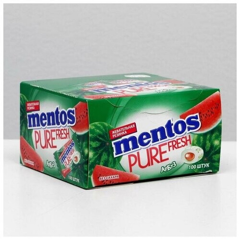 Жевательная резинка Mentos, арбуз, 2г. Perfetti Van Melle