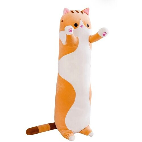 Мягкая игрушка-подушка длинный кот батон коричневый антистресс 90см Shantou Fengchengjia Trading