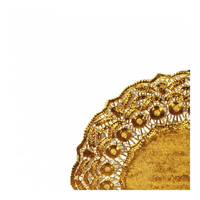 Салфетка ажурная золотая d 14 см, металлизированная целлюлоза, 100 шт Garcia De Pou | 305.05
