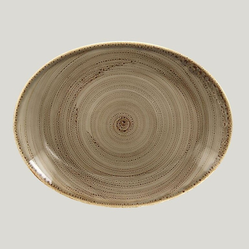 Овальная тарелка Twirl Alga 36х27см RAK Porcelain | TWNNOP36AL