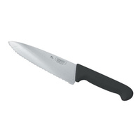 Нож PRO-Line поварской 25см черная пластик ручка волнистое лезвие P.L. Proff Cuisine | KB-7501-250S