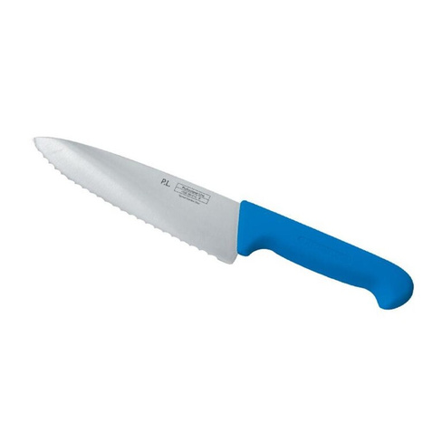Нож PRO-Line поварской 20см синяя пластик ручка волнистое лезвие P.L. Proff Cuisine | KB-7501-200S